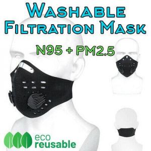    Washable Filter Face Mask Pollution Protection for Walking Running Cycling