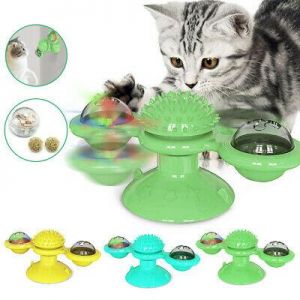 Outsideus pet products    Pet Toy Cat Interactive Puzzle Turntable Windmill Balls Whirling Palying Toys